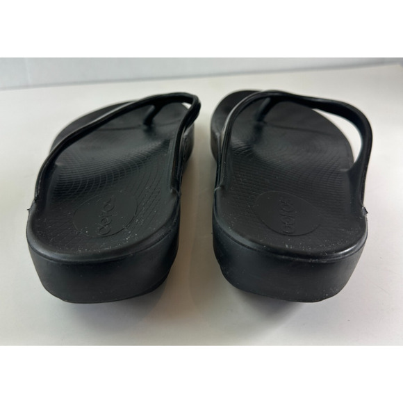 OOFOS OOlala Lightweight Comfort Thongs Flip Flop Sandals Black Women's Size 10 - Picture 14 of 15